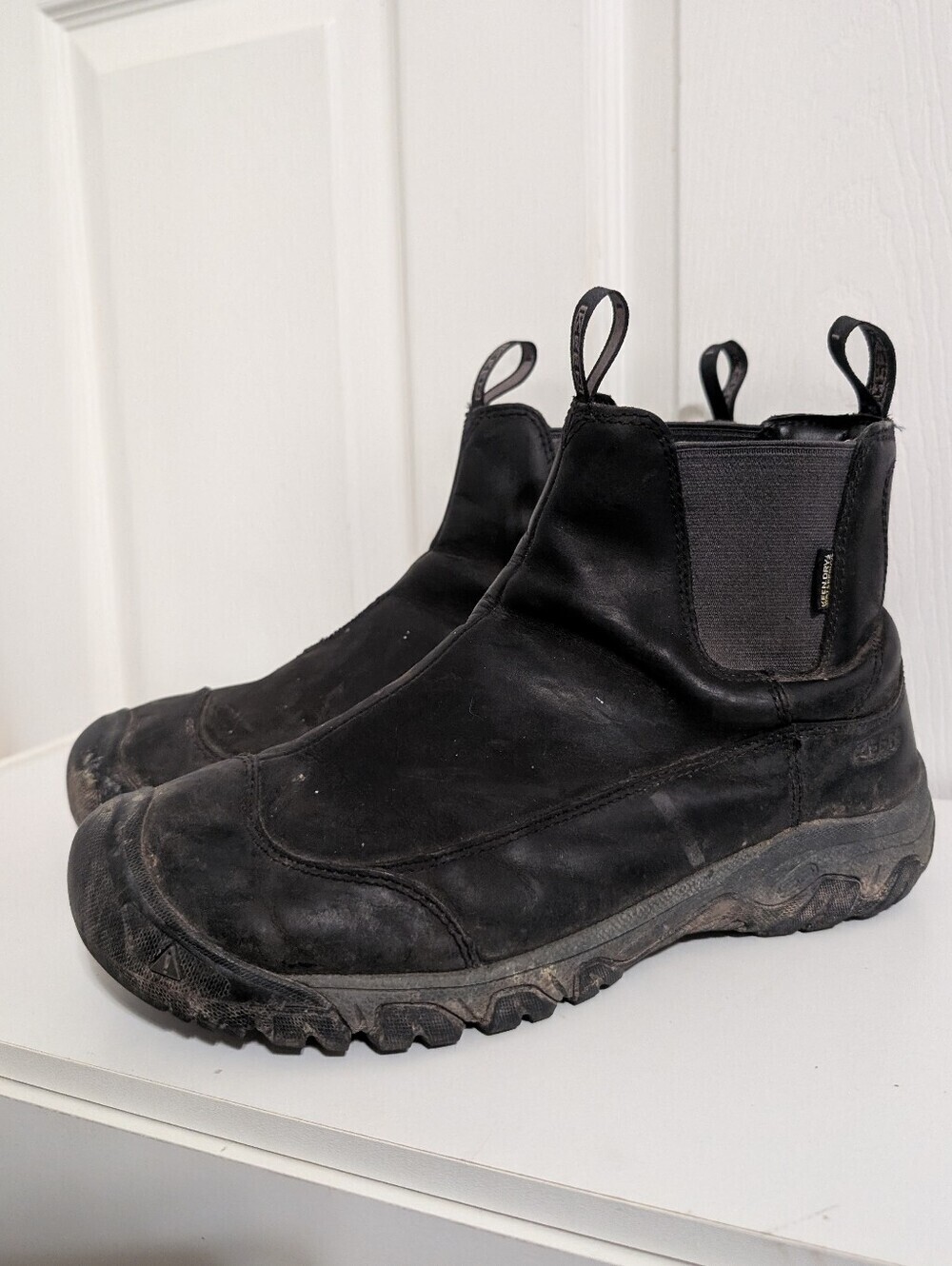 Keen Anchorage III Mens Boots Black Waterproof Shoes Leather Size 10.5 EUR 44